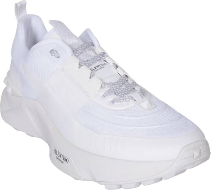 Valentino Witte Sneakers Chic Panel Ontwerp White Heren