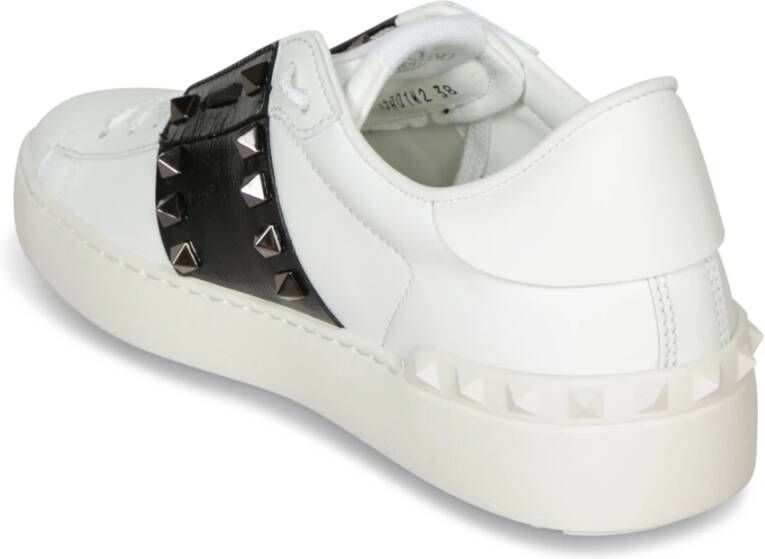 Valentino Witte Sneakers met Zwarte Patentdetails White Dames