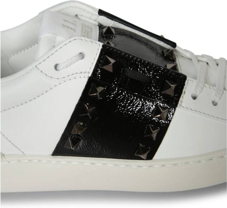 Valentino Witte Sneakers met Zwarte Patentdetails White Dames