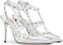 Valentino Zilveren Rockstud enkelband pompen Gray Dames - Thumbnail 2