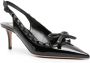 Valentino Zwarte leren pump met strikdetail Black Dames - Thumbnail 2