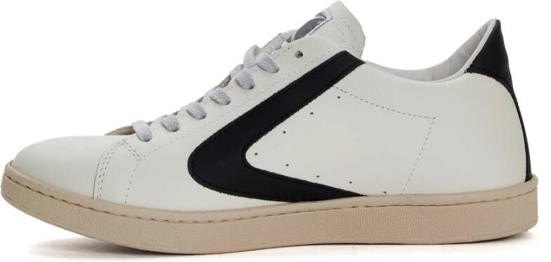 Valsport 1920 Klassieke Leren Sneakers Wit Zwart White Heren