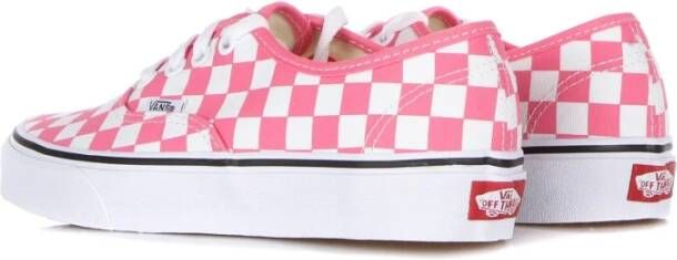 Vans Authentieke Geruite Roze Sneaker Pink Dames