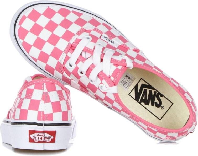 Vans Authentieke Geruite Roze Sneaker Pink Dames