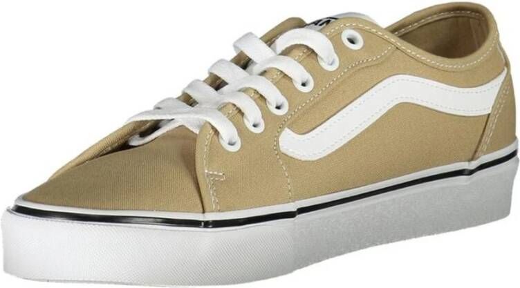 Vans Beige Lace-Up Sneaker met Contrastdetails Beige Heren