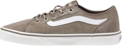 Vans Beige Leren Schoenen voor Mannen Beige Heren