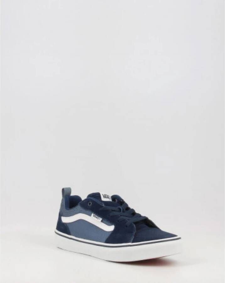 Vans Blauwe Kinderschoenen Platte Vetersneakers Blauw Heren