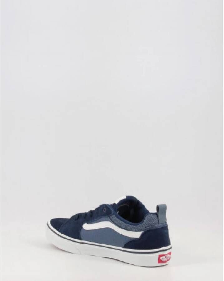 Vans Blauwe Kinderschoenen Platte Vetersneakers Blauw Heren