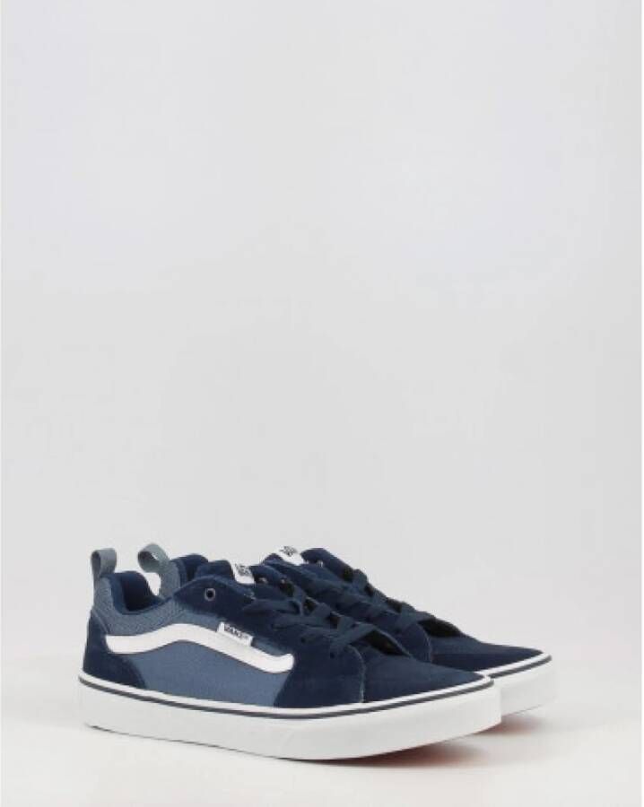 Vans Blauwe Kinderschoenen Platte Vetersneakers Blauw Heren