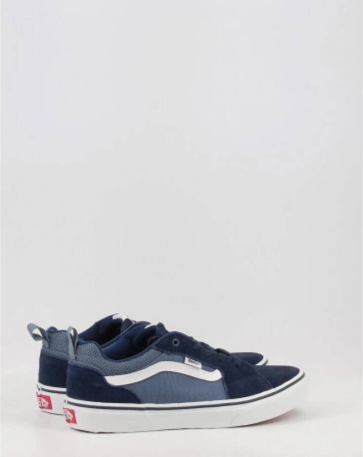 Vans Blauwe Kinderschoenen Platte Vetersneakers Blauw Heren