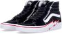 Vans Bolt High-Top Sneaker Zwart Rood Black Heren - Thumbnail 3