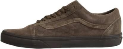 Vans Bruine leren sneakers rubberen zool heren Brown Heren