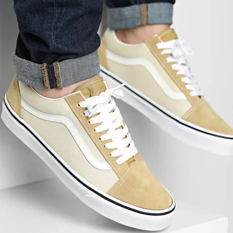 Vans Canvas & Suede Pop Cream Sneakers Multicolor Heren