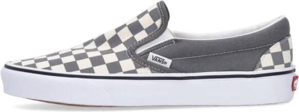 Vans Checkerboard Slip-on Lage Sneaker Pewter Wit White Heren