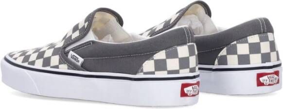 Vans Checkerboard Slip-on Lage Sneaker Pewter Wit White Heren