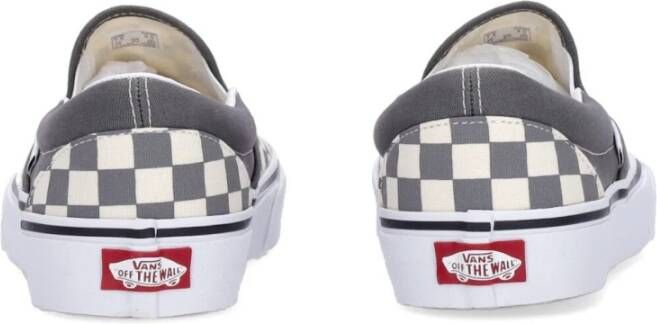 Vans Checkerboard Slip-on Lage Sneaker Pewter Wit White Heren