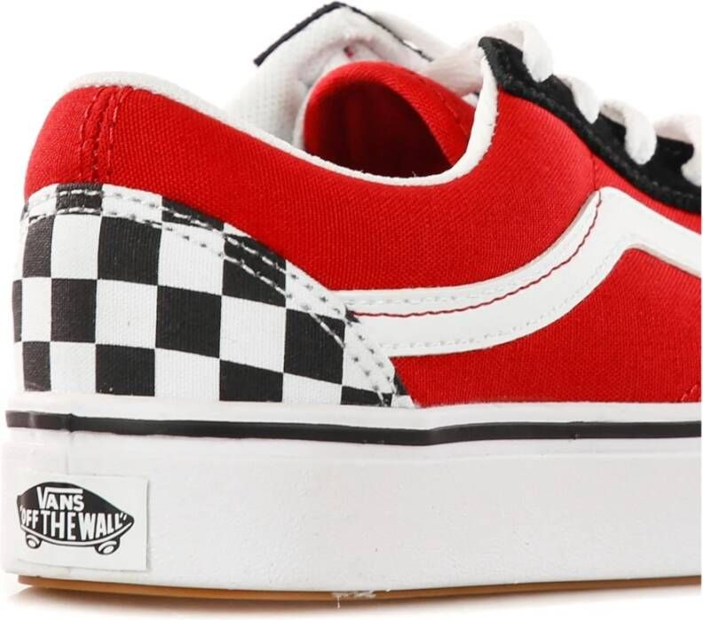 Vans Comfycush Old Skool Checkerboard Sneakers Zwart Rood Multicolor Heren