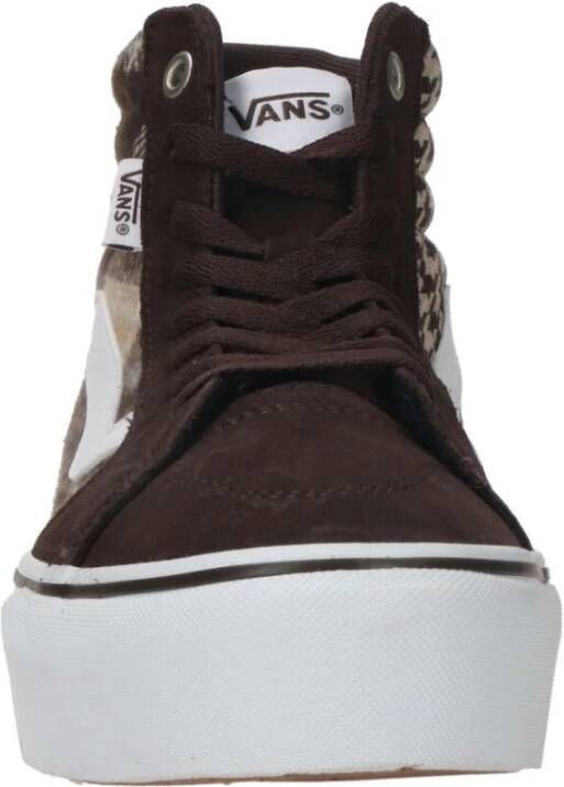 Vans WM Filmore Hi Platform Dames vrijetijds schoenen Plaid Mix Brown White - Foto 6