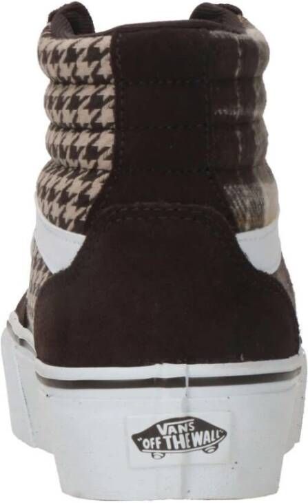 Vans WM Filmore Hi Platform Dames vrijetijds schoenen Plaid Mix Brown White - Foto 7