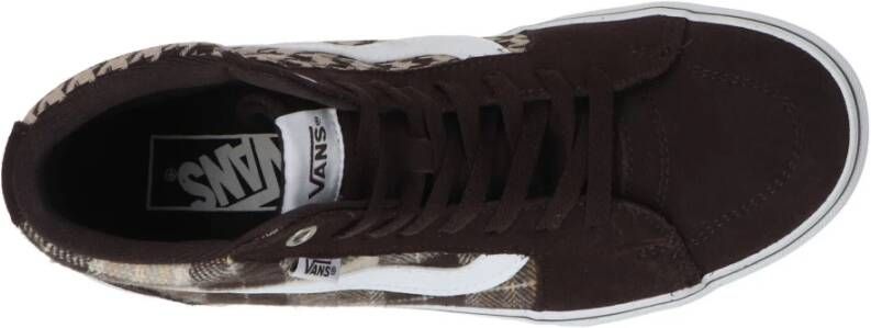 Vans WM Filmore Hi Platform Dames vrijetijds schoenen Plaid Mix Brown White - Foto 8