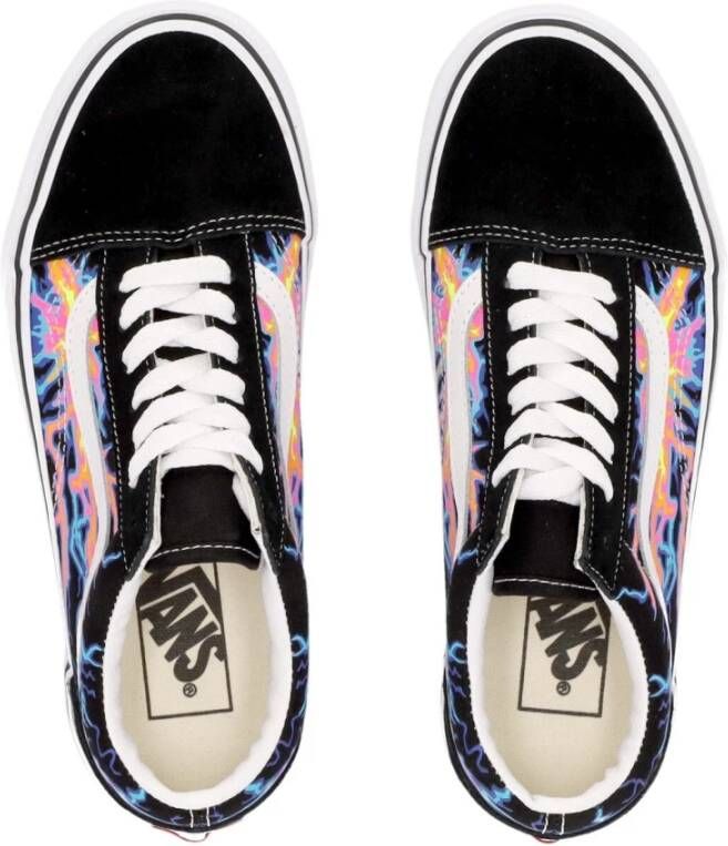 Vans Flame Lage Sneaker Zwart Wit Multicolor Heren