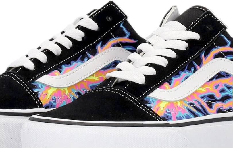 Vans Flame Lage Sneaker Zwart Wit Multicolor Heren