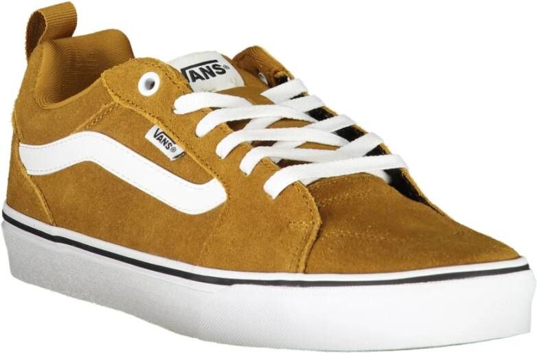 Vans Gele Herensportschoenen Veters Contrastdetails Brown Heren