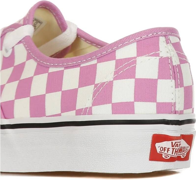 Vans Geruite Orchidee Lage Sneakers Pink Dames