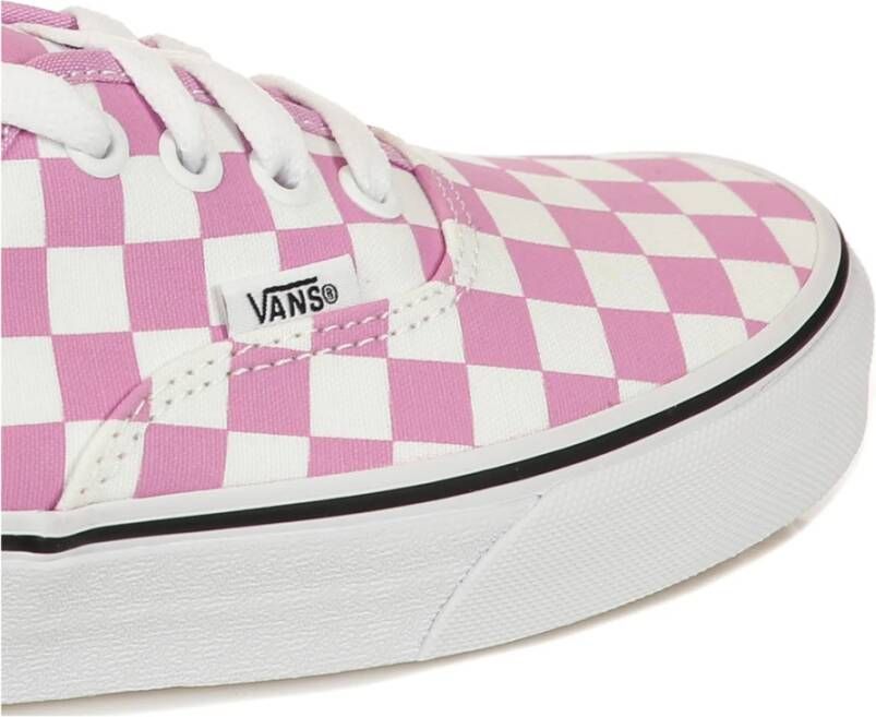 Vans Geruite Orchidee Lage Sneakers Pink Dames