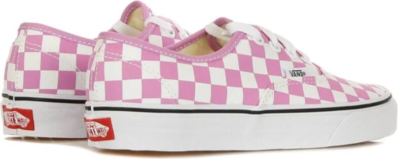 Vans Geruite Orchidee Lage Sneakers Pink Dames