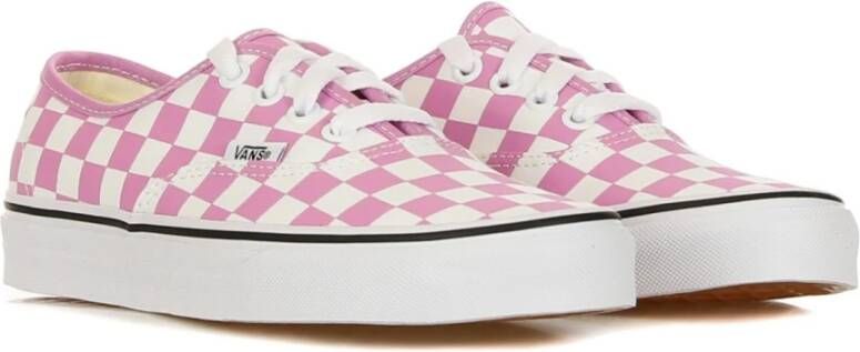 Vans Geruite Orchidee Lage Sneakers Pink Dames