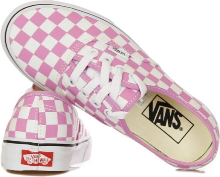 Vans Geruite Orchidee Lage Sneakers Pink Dames