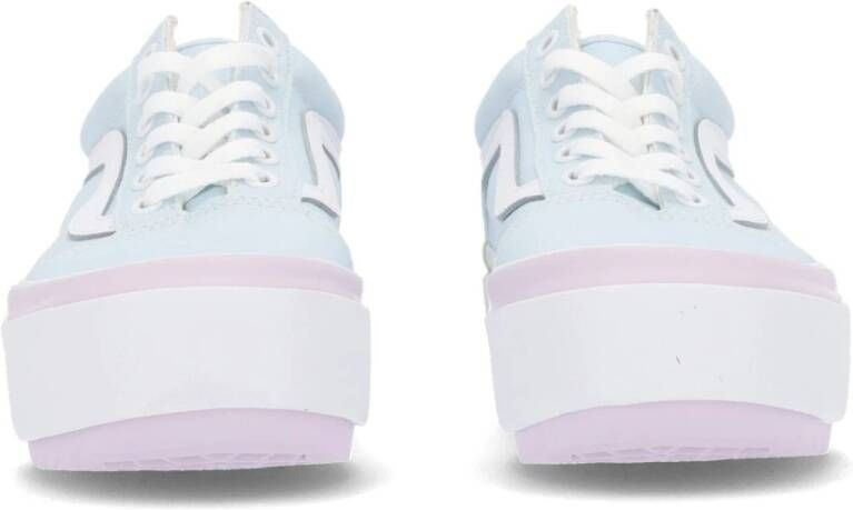 Vans Gestapelde Lage Sneaker Pastel Wit Multicolor Dames