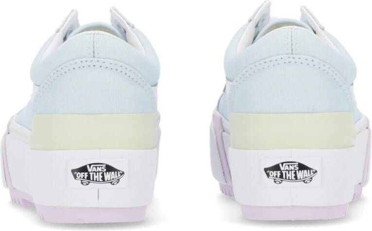 Vans Gestapelde Lage Sneaker Pastel Wit Multicolor Dames