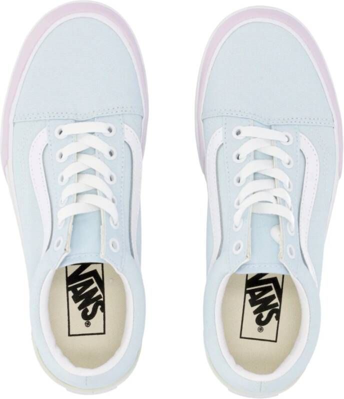 Vans Gestapelde Lage Sneaker Pastel Wit Multicolor Dames