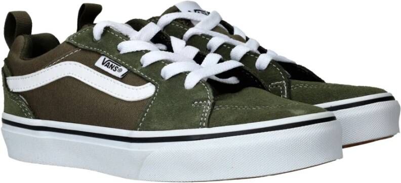 Vans Groene leren sneaker met flexibele zool Multicolor Dames