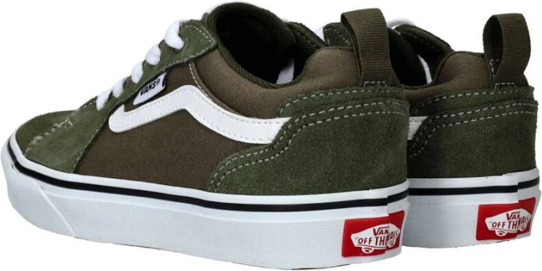 Vans Groene leren sneaker met flexibele zool Multicolor Dames