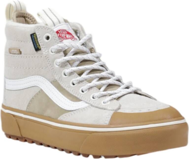 Vans Hoge Leren Sneakers Dames Collectie Beige Dames