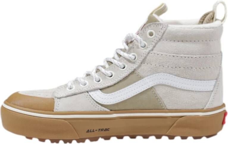 Vans Hoge Leren Sneakers Dames Collectie Beige Dames