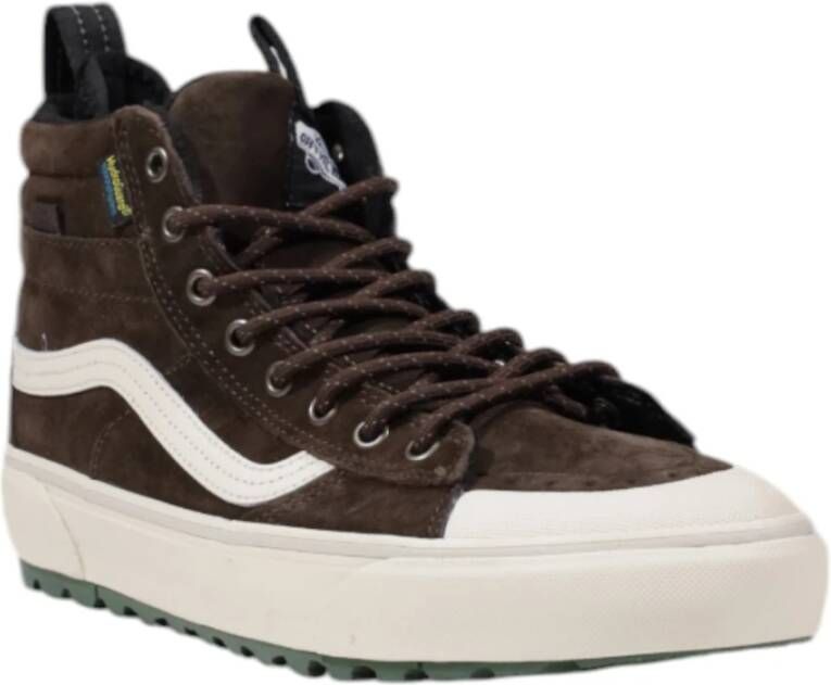 Vans Hoge Top Leren Sneakers Herfst Winter Collectie Brown Heren