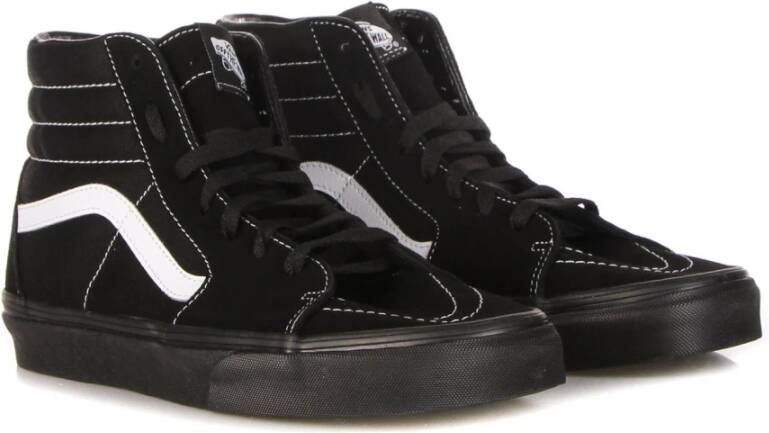 Vans Hoge Top Suède Canvas Sneaker Zwart Black Heren