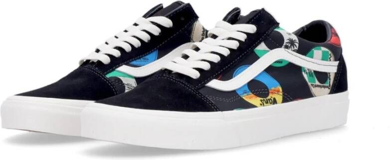 Vans Klassieke Lage Top Sneaker Zwart Multi Multicolor Heren