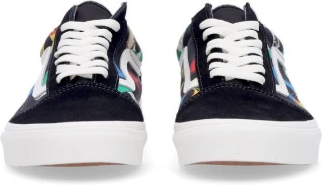 Vans Klassieke Lage Top Sneaker Zwart Multi Multicolor Heren