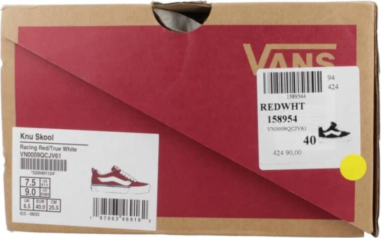 Vans Klassieke Skool Sneakers Red Heren