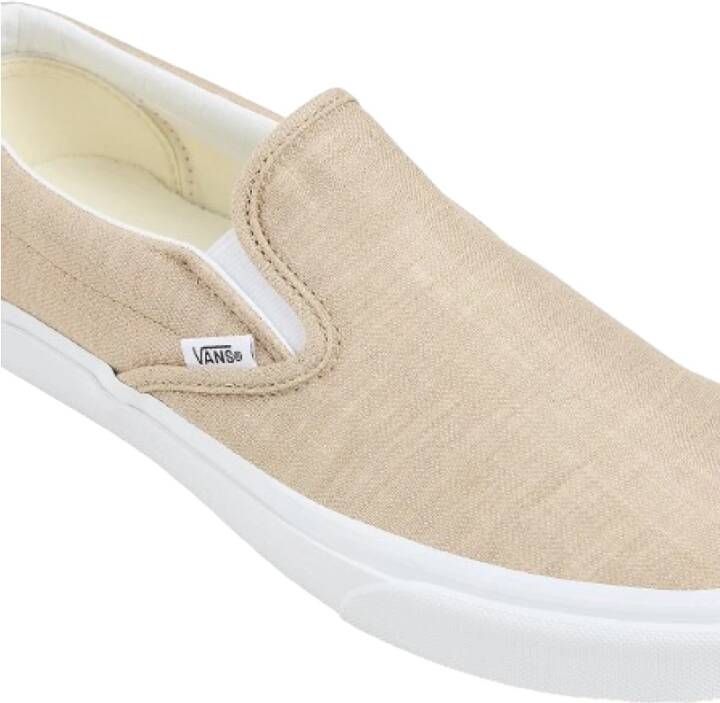 Vans Klassieke Slip-On Zomer Linnen Schoenen Brown Heren