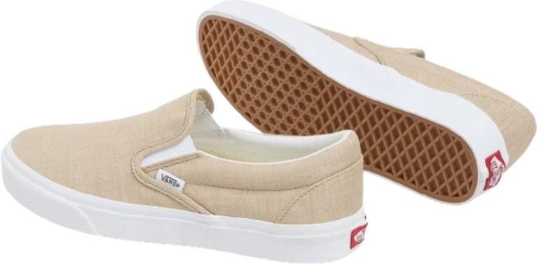 Vans Klassieke Slip-On Zomer Linnen Schoenen Brown Heren