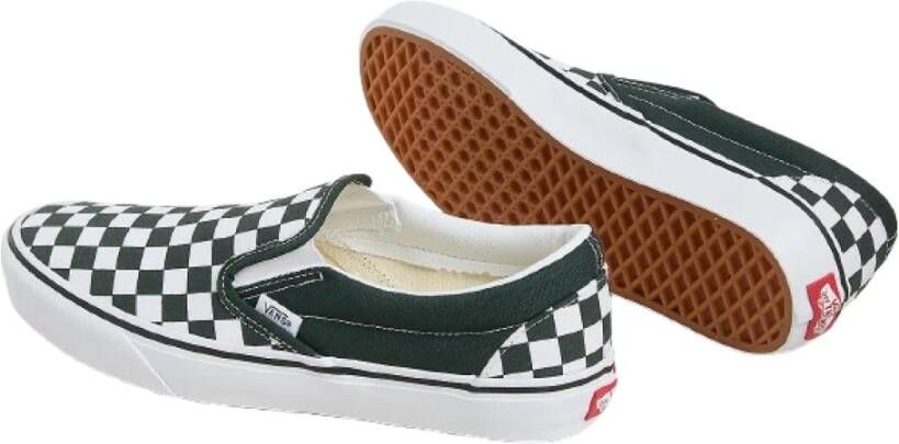 Vans Kleurtheorie Slip-On Checkboard Schoenen Green Heren