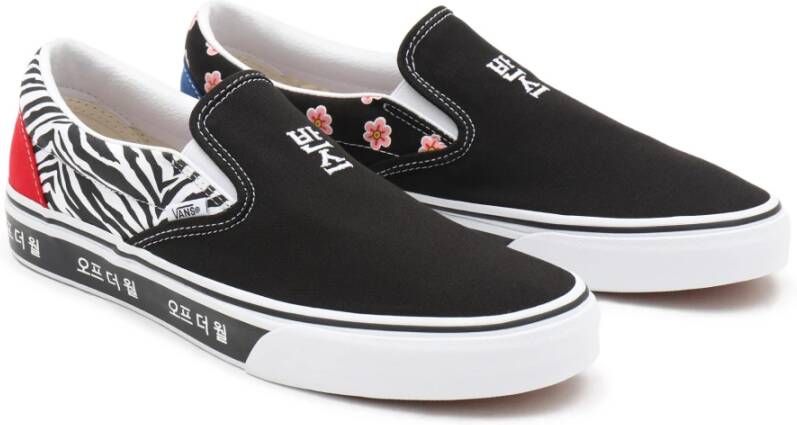 Vans Koreaanse Typografie Slip-on Sneakers Black Dames