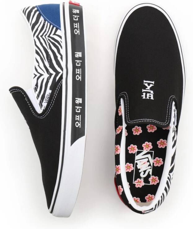 Vans Koreaanse Typografie Slip-on Sneakers Black Dames