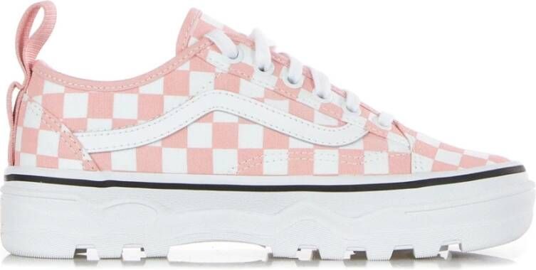 Vans Lage Canvas Sneaker Katoen Snoep Wit Pink Dames